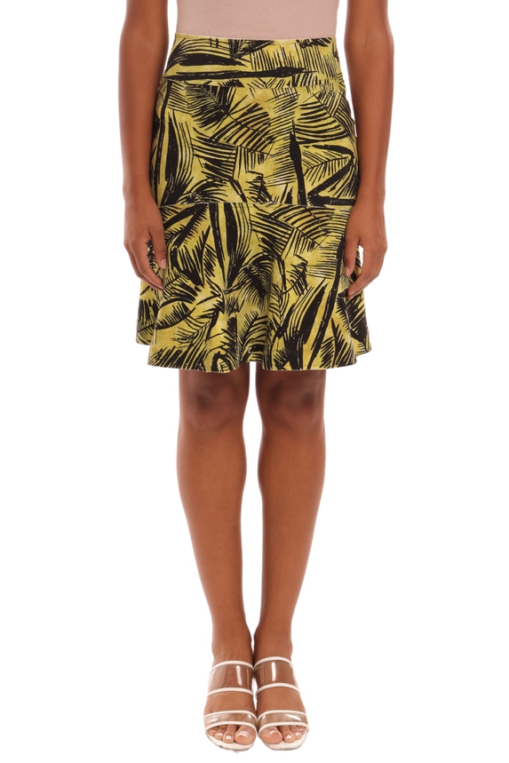Saia Midi Crepe Estampado - DG36052 Animale