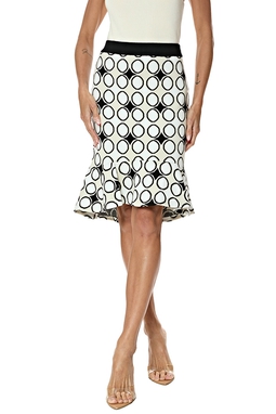 Saia Midi Tricot Estampado