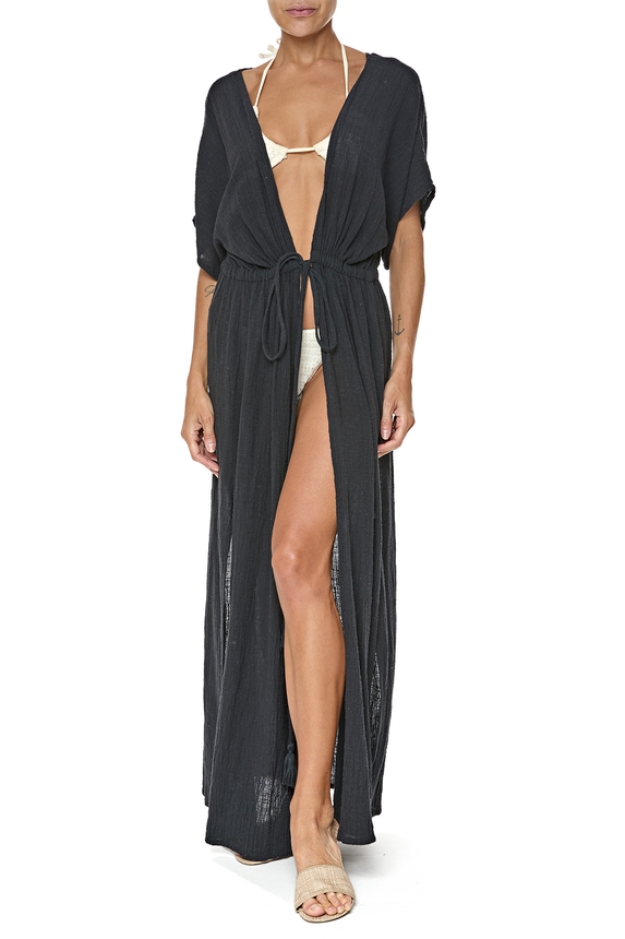 Saída De Praia Algodão Preto - DG76670 Triya