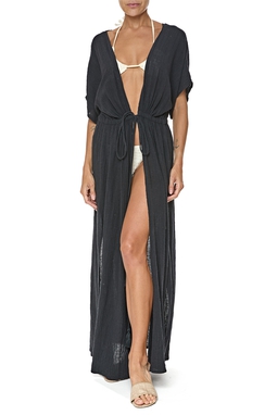 Saída De Praia Algodão Preto