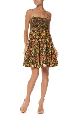 Vestido Curto Algodão Estampado