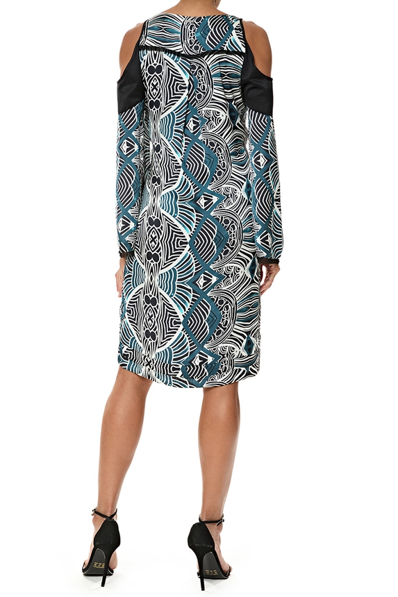 Vestido Curto Cetim Estampado - DG76787 Le Lis Blanc
