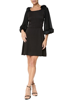 Vestido Curto Cetim Preto