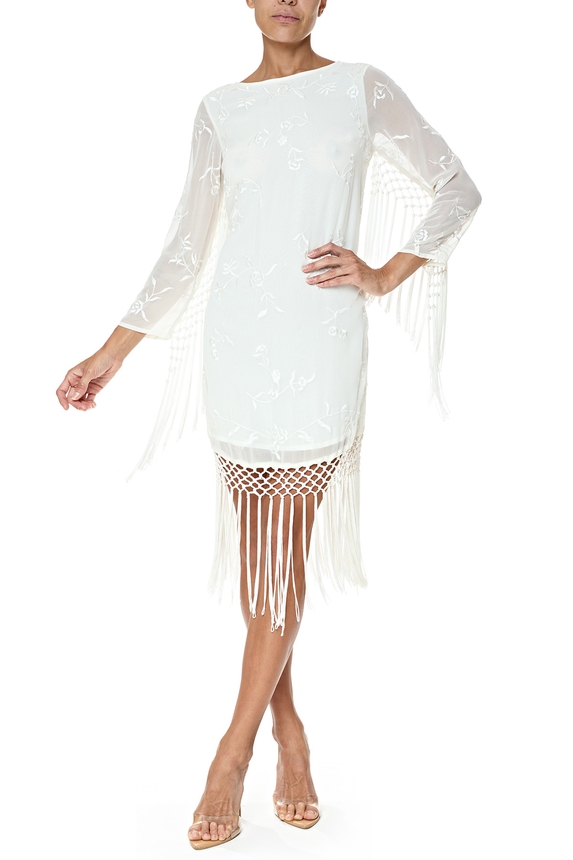 Vestido Curto Crepe Bege - DG76677 Top Shop