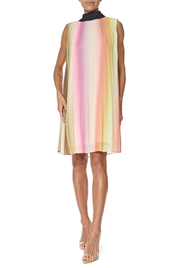 Vestido Curto Crepe Estampado