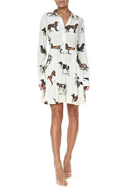 Vestido Curto Crepe Estampado