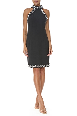 Vestido Curto Crepe Preto