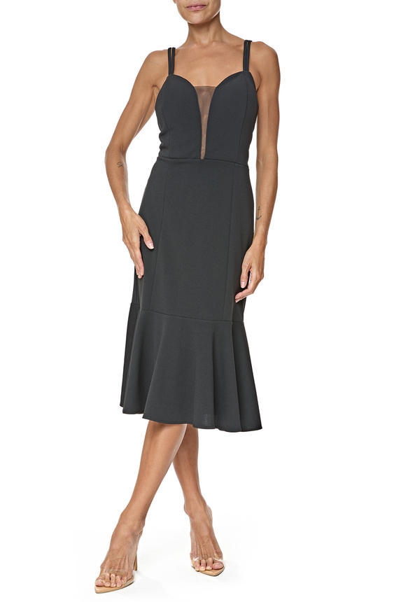 Vestido Curto Crepe Preto - DG76543 Essential Collection