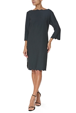 Vestido Curto Crepe Preto