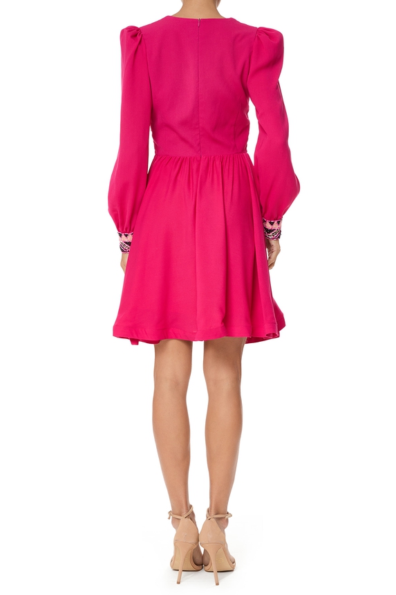 Vestido Curto Crepe Rosa - DG76021 Patricia Bonaldi / PatBo