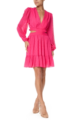 Vestido Curto Crepe Rosa
