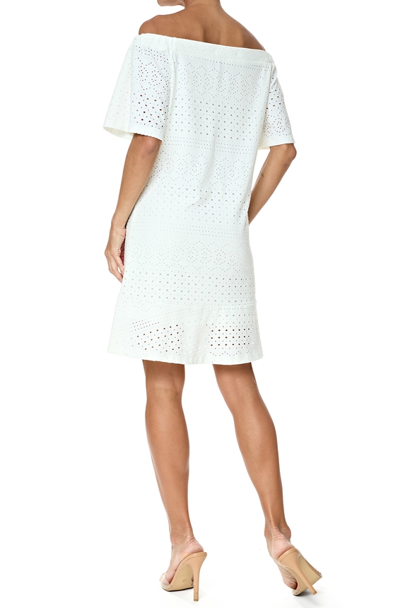 Vestido Curto Malha Branco - DG76468 Lofty Style