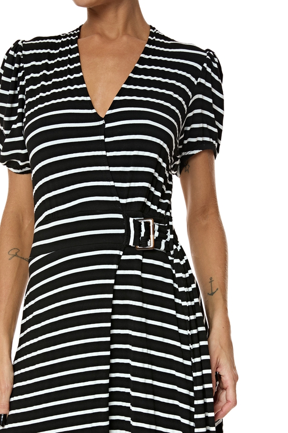 Vestido Curto Malha Estampado - DG76156 Le Lis Blanc