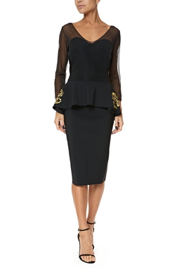 Vestido Curto Neoprene Preto