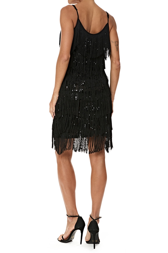 Vestido Curto Paetê Preto - DG76747 Le Lis Blanc