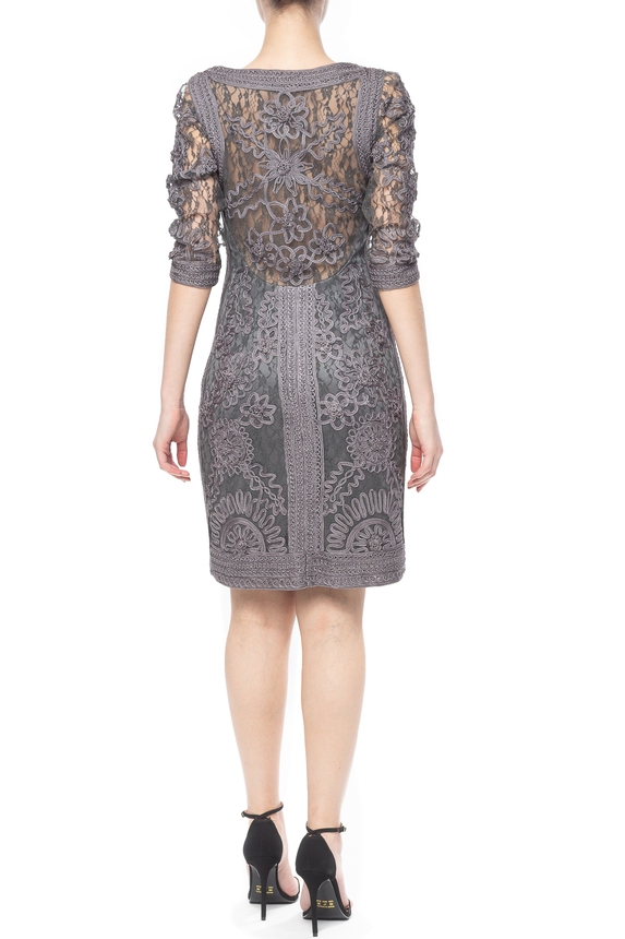 Vestido Curto Renda Cinza - DG46574 Sue Wong