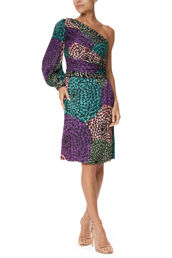 Vestido Curto Seda Estampado - DG76017 Missoni
