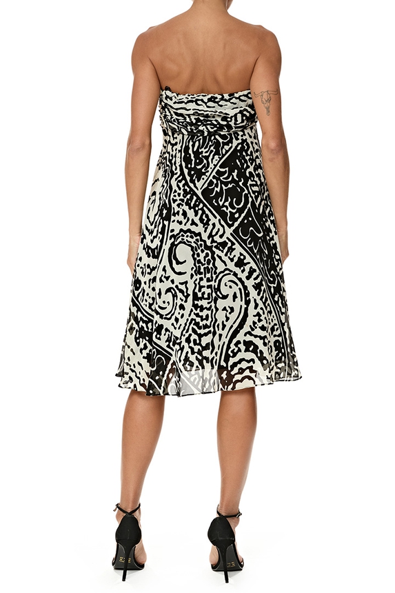 Vestido Curto Seda Estampado - DG76785 Essential Collection