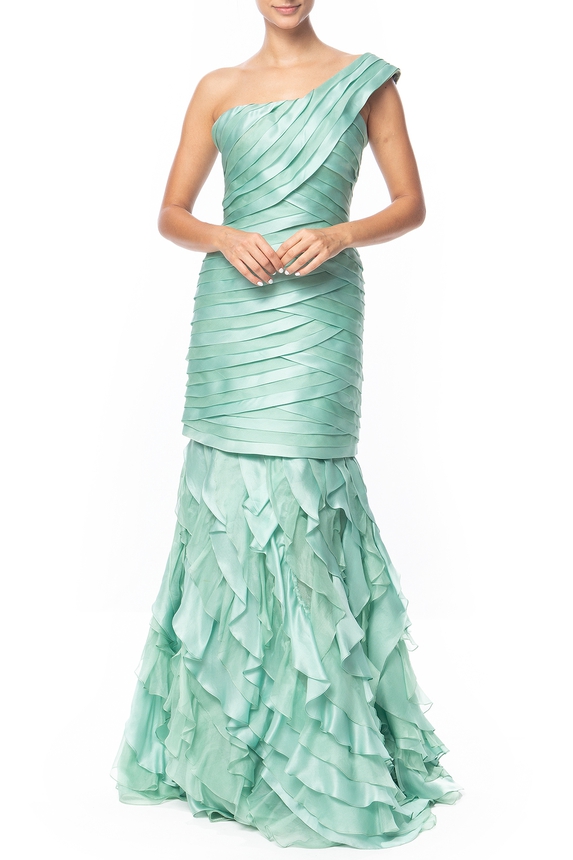 Vestido Longo Seda Verde - DG40969 Di Bella