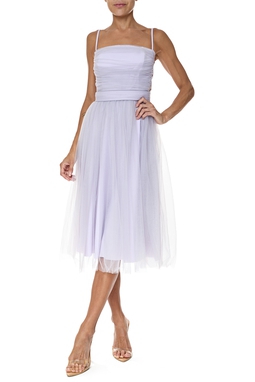 Vestido Curto Tule Roxo