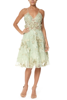 Vestido Curto Tule Verde
