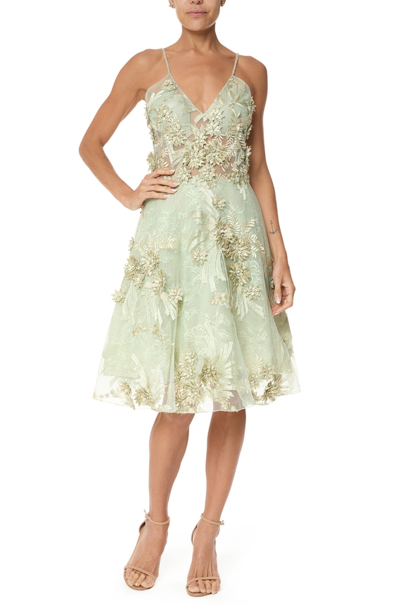 Vestido Curto Tule Verde - DG76025 Patricia Bonaldi / PatBo