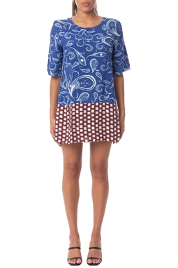 Vestido Curto Viscose Estampado