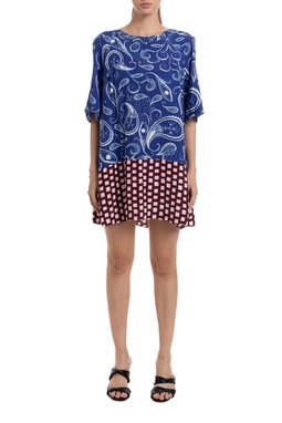 Vestido Curto Viscose Estampado