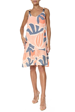 Vestido Curto Viscose Estampado