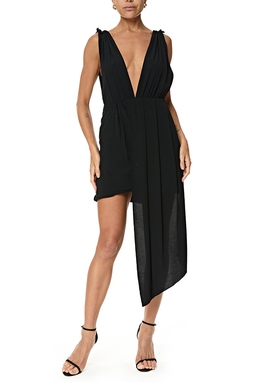 Vestido Curto Viscose Preto