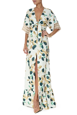 Vestido Longo Algodão Estampado