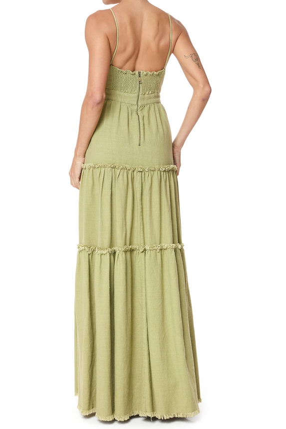 Vestido Longo Algodão Verde - DG75762 Nati Vozza ByNV