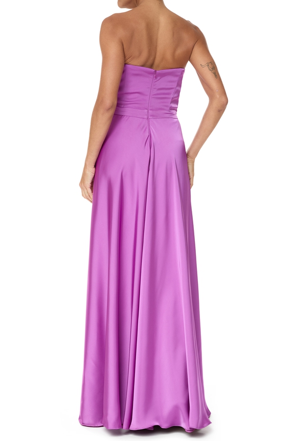 Vestido Longo Cetim Roxo - DG75939 Blessed