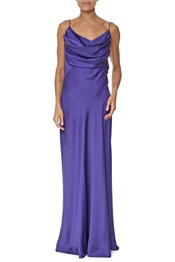 Vestido Longo Cetim Roxo