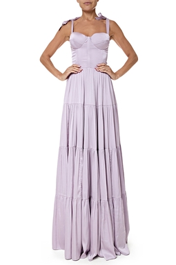 Vestido Longo Cetim Roxo