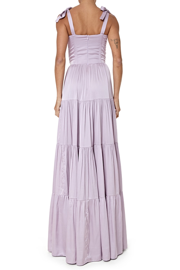 Vestido Longo Cetim Roxo - DG76937 Honória