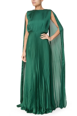 Vestido Longo Cetim Verde