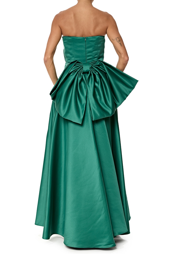 Vestido Longo Cetim Vermelho - DG76748 Essential Collection