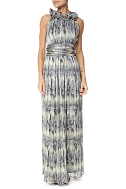 Vestido Longo Chiffon Estampado