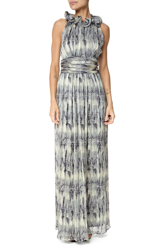 Vestido Longo Chiffon Estampado - DG76365 Essential Collection