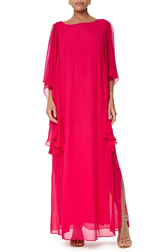 Vestido Longo Chiffon Rosa - DG76786 Le Lis Blanc