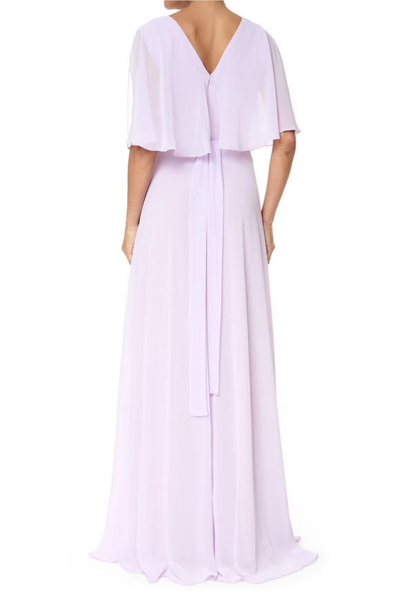 Vestido Longo Chiffon Roxo - DG75932 Essential Collection