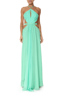Vestido Longo Chiffon Verde