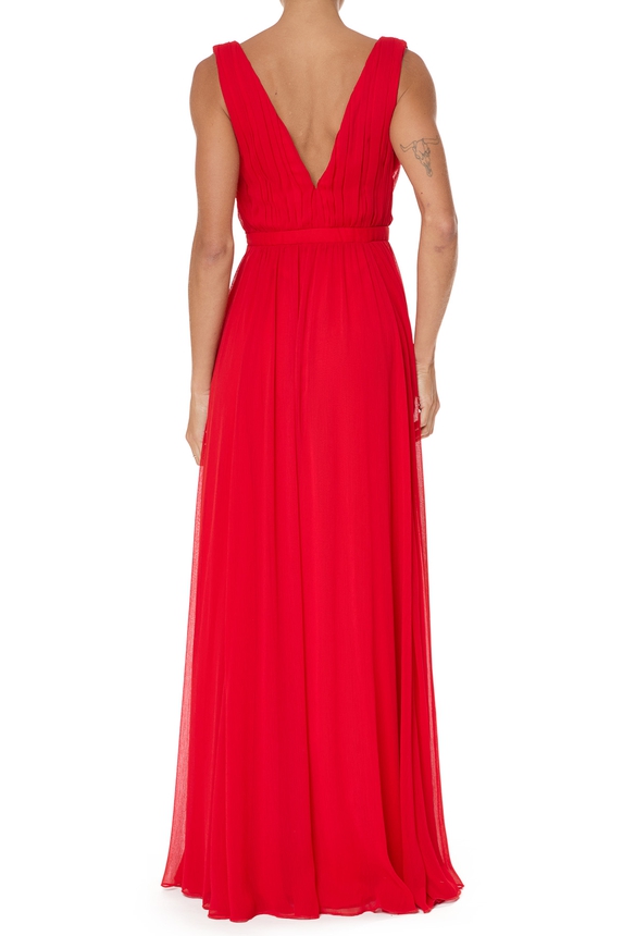 Vestido Longo Chiffon Vermelho - DG74479 Le Lis Blanc