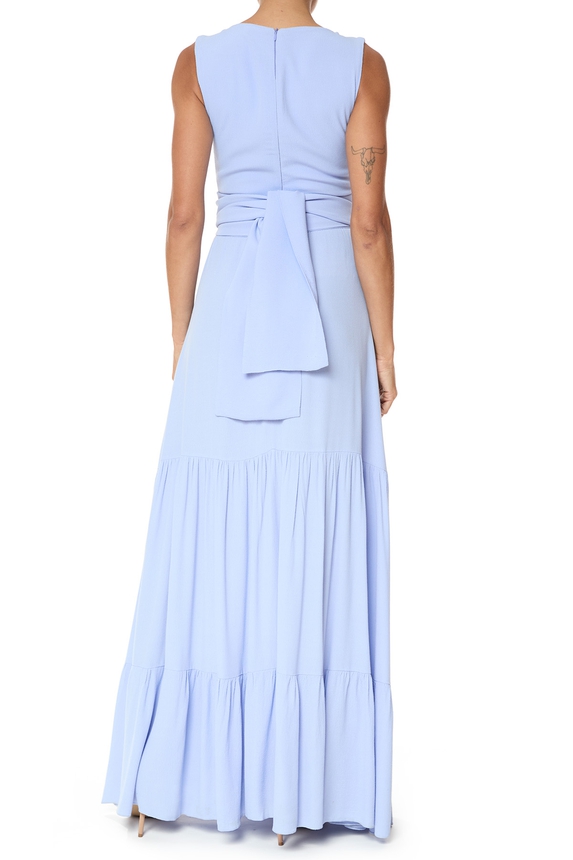 Vestido Longo Crepe Azul - DG75875 Iorane
