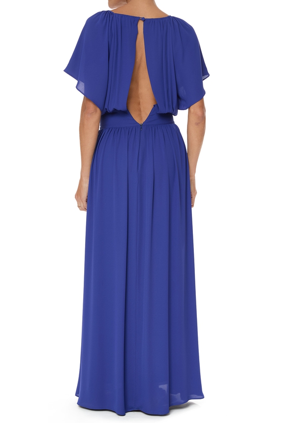 Vestido Longo Crepe Azul - DG76068 MOB