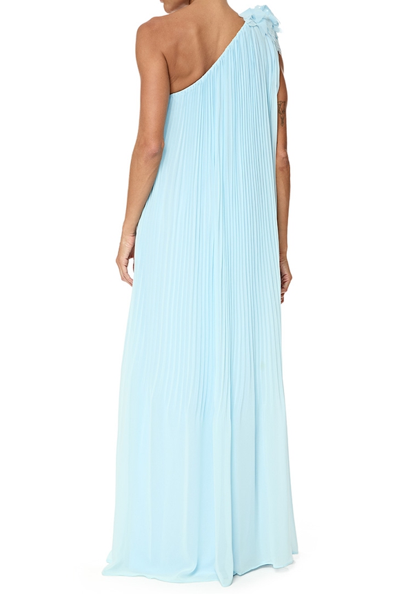 Vestido Longo Crepe Azul - DG76873 Essential Collection
