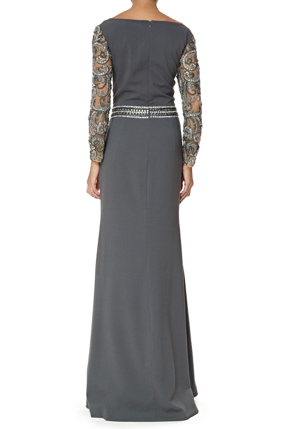 Vestido Longo Crepe Cinza - DG76162 Patricia Bonaldi / PatBo