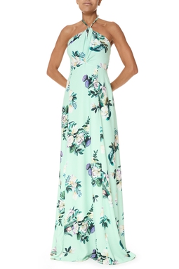 Vestido Longo Crepe Estampado