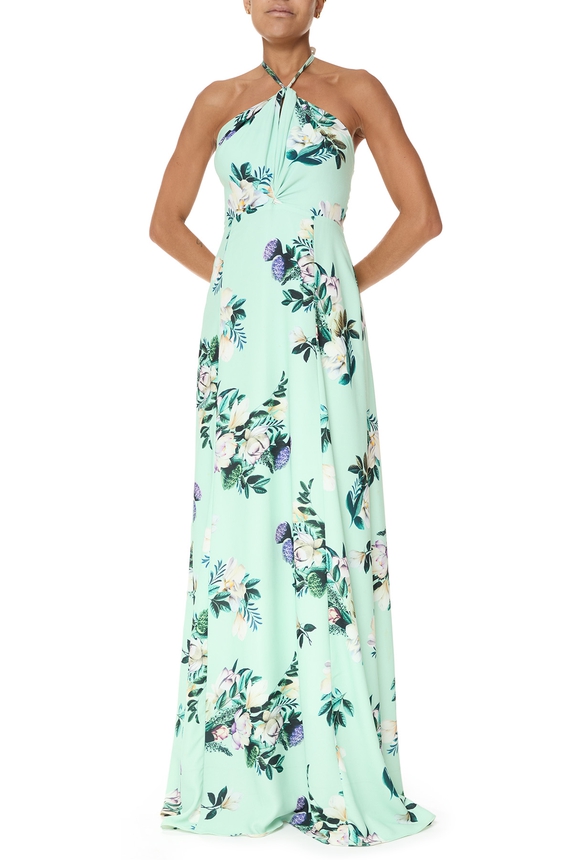 Vestido Longo Crepe Estampado - DG75300 Unity Seven